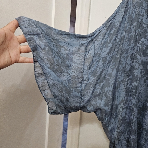 Baci L* Silk blend Beautiful Batwing tunic lined Blouse Top - Picture 5 of 7